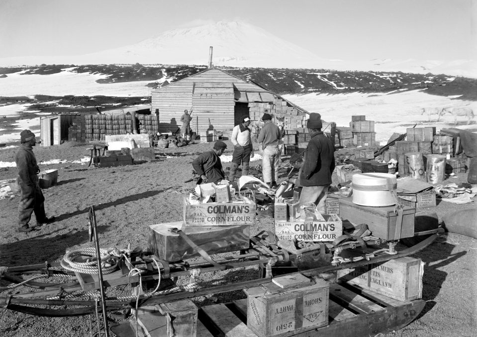  Captain Robert Falcon Scott and his team pictured during an expedition in 1911