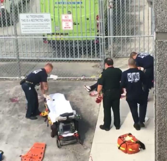  Police officers arrested a suspect after the shooting in Florida