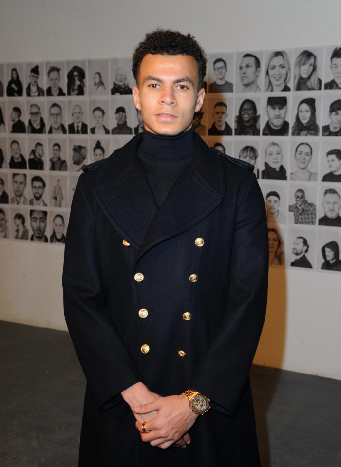  Dele Alli looked sharp at London Fashion Week in smart black coat