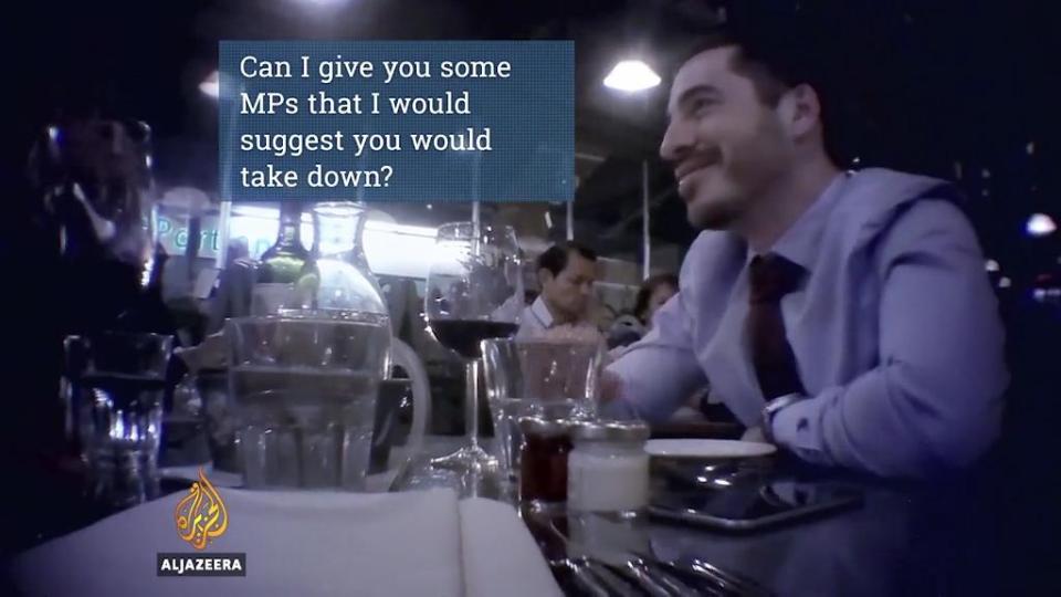  Masot asks if he can name some MPs to 'take down' in the astonishing footage