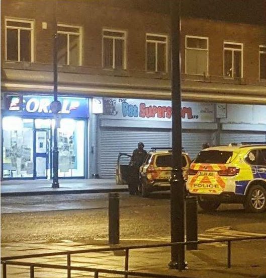  Police later confirmed four people were taken hostage at the bookmakers in Jarrow, Tyne & Wear