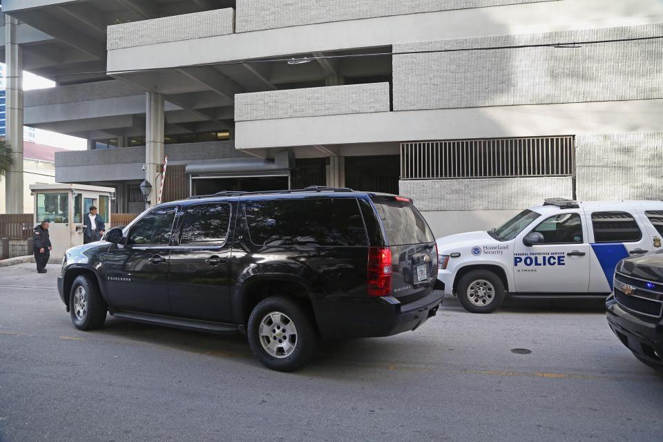 Santiago was making his his first appearance at the federal courthouse in Fort Lauderdale 