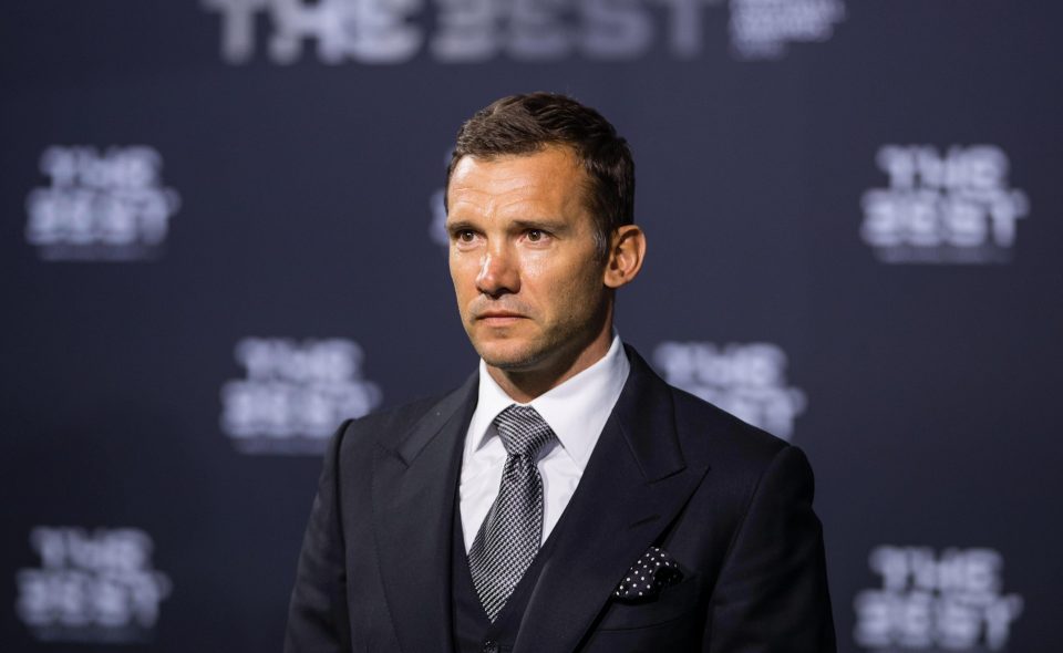  A serious looking Andriy Shevchenko was in attendance