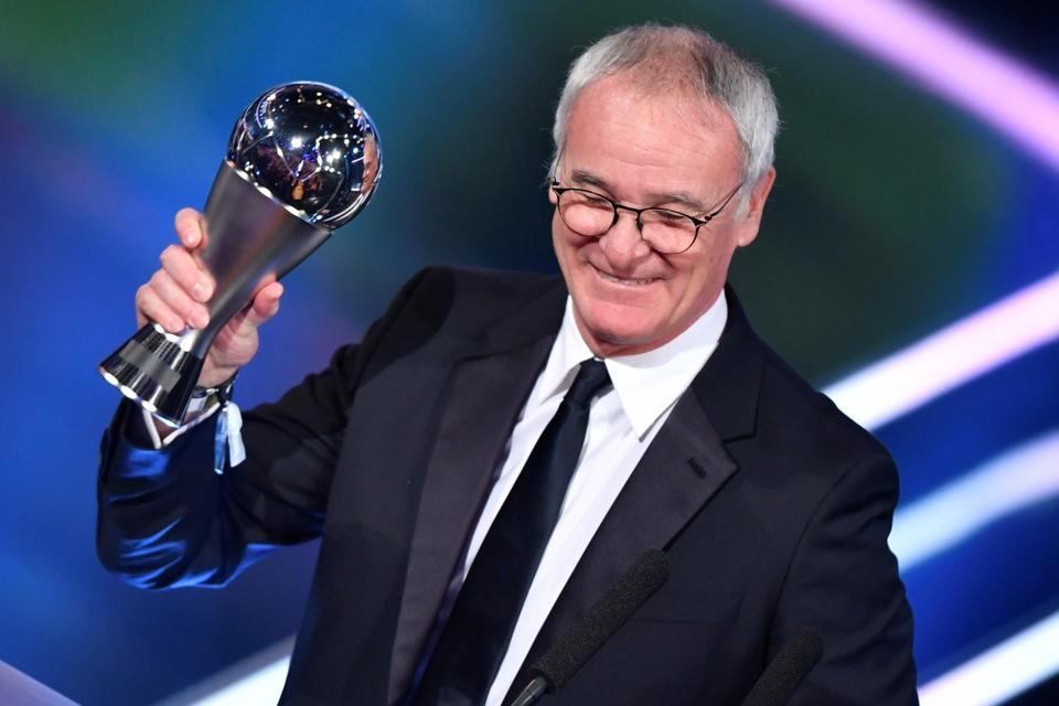  Leicester City boss won the Fifa male coach of the year award