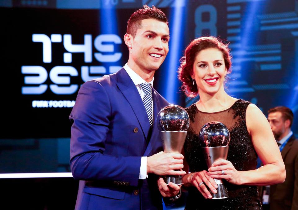  The two Fifa Best players in the world, Ronaldo and Carli Lloyd