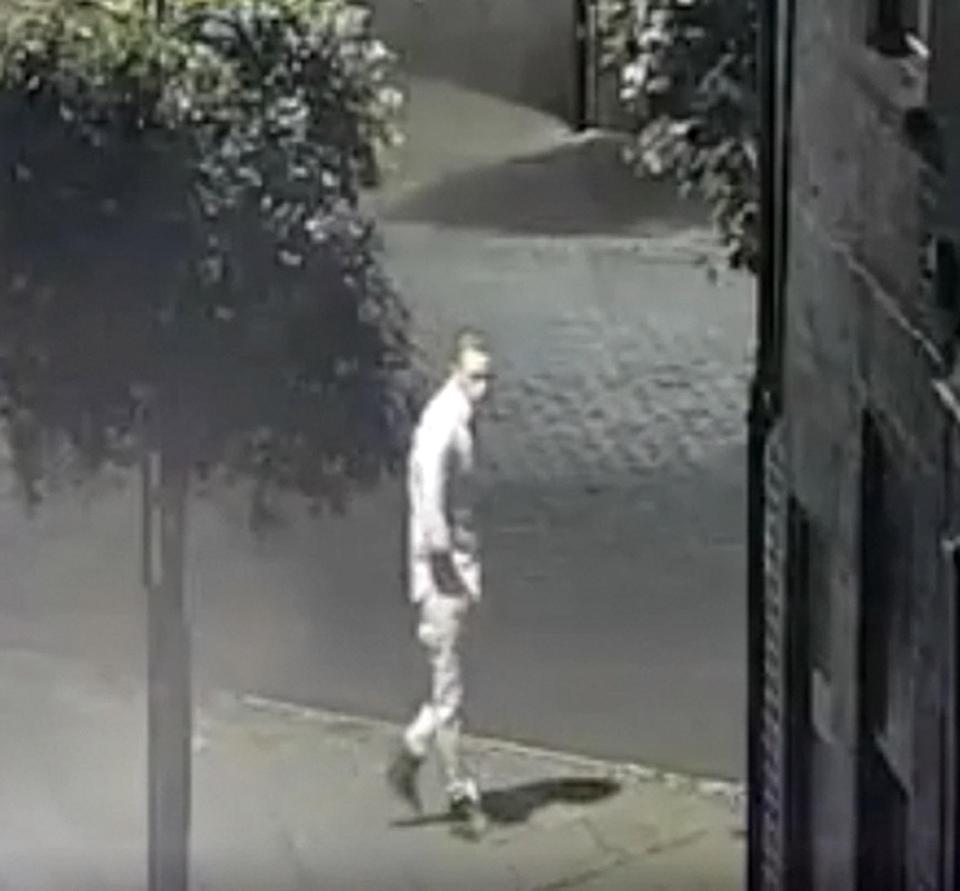  One of three images of Corrie on CCTV