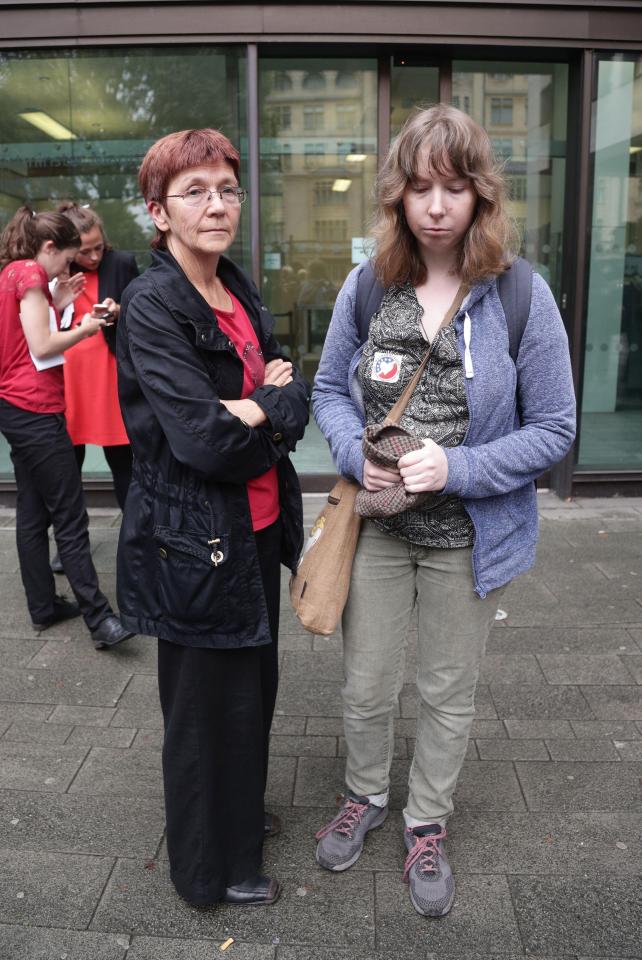 Lauri mother Sirkka-Liisa Love and sister Natasha, outside Westminster Magistrates' Court, London, where a judge ruled that Lauri, can be extradited to the US