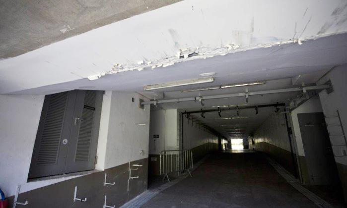  Plaster is falling off the walls at the Maracana while power has  been cut off