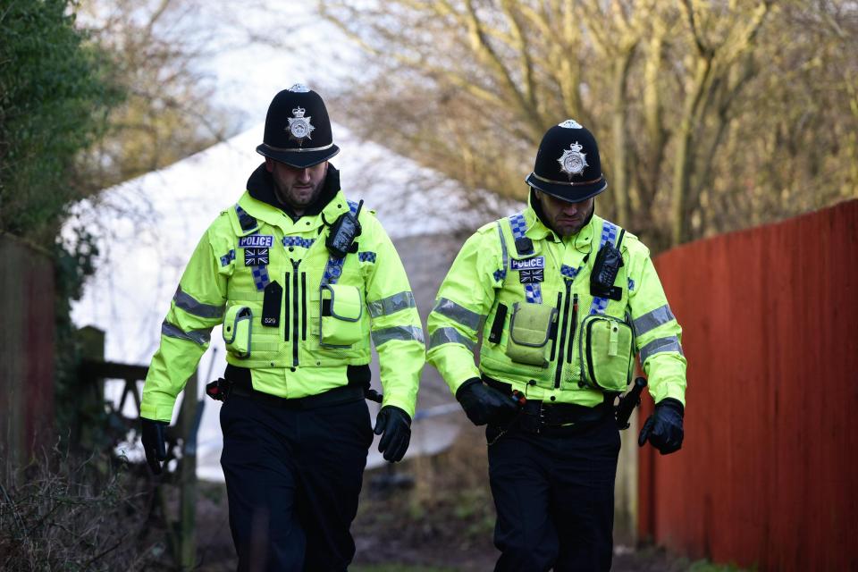  Police have continued to examine the scene as neighbours recount the devastating rush to find help for the seven-year-old girl