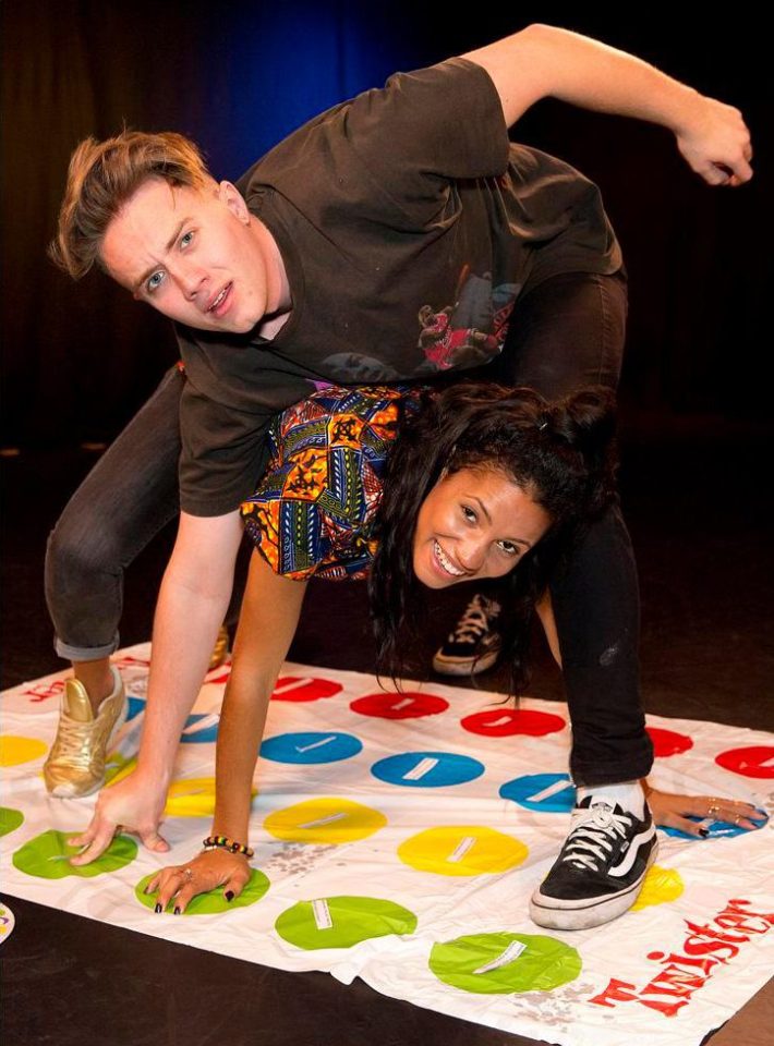  2Awesome hosts DJ Roman Kemp and Vick Hope play Twisted Twister