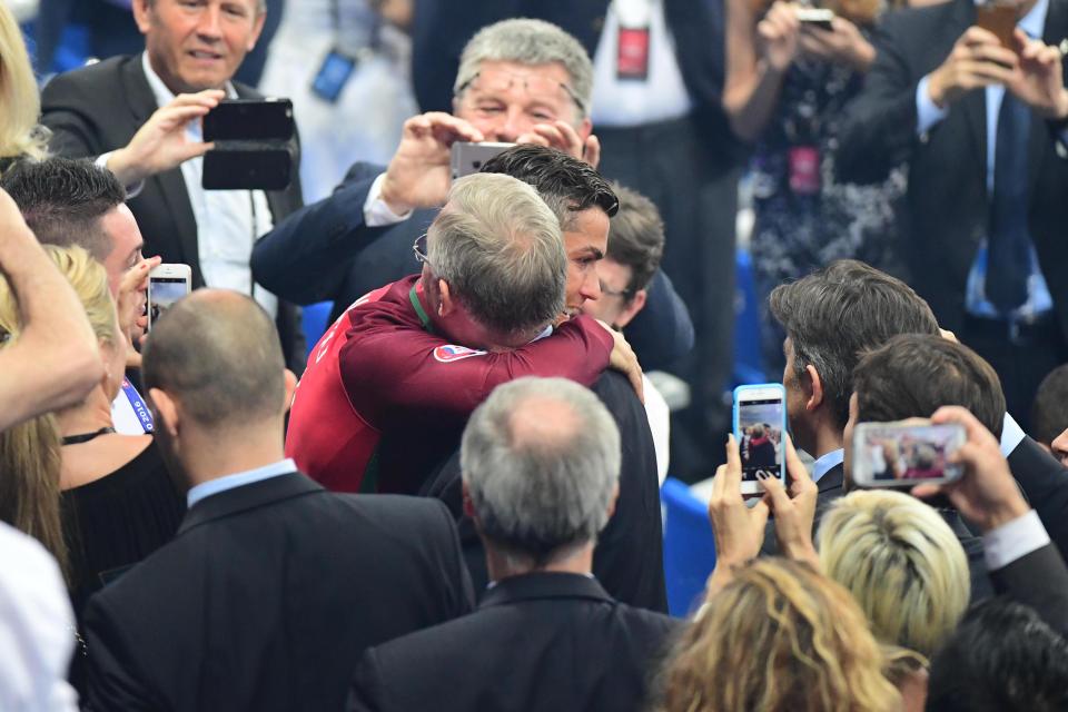 It was a bit more refined than the bear hug he gave Ronaldo when the Portuguese won Euro 2016