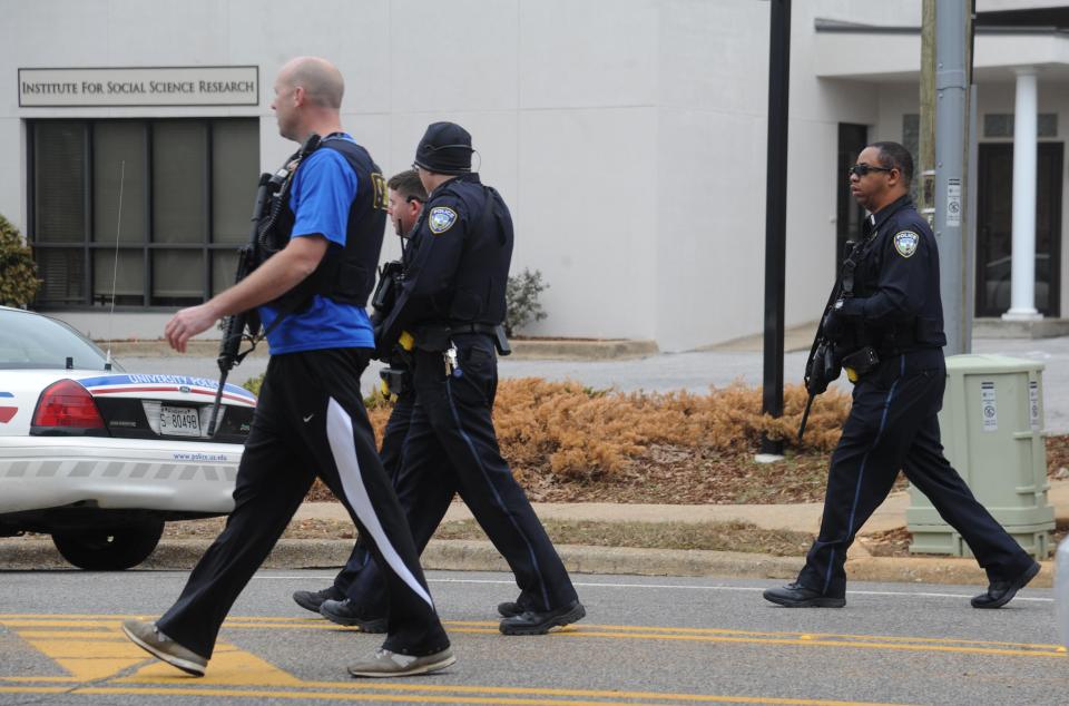  It was reported as many as eight people were taken hostage by the gunman