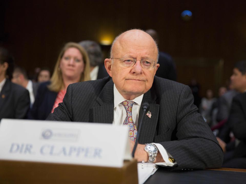  Probe . . . James Clapper, US director of national intelligence, testifying on Russian hacking