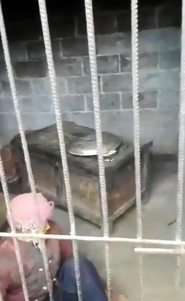  She was forced to live in the tiny cage because she was incontinent, it was reported