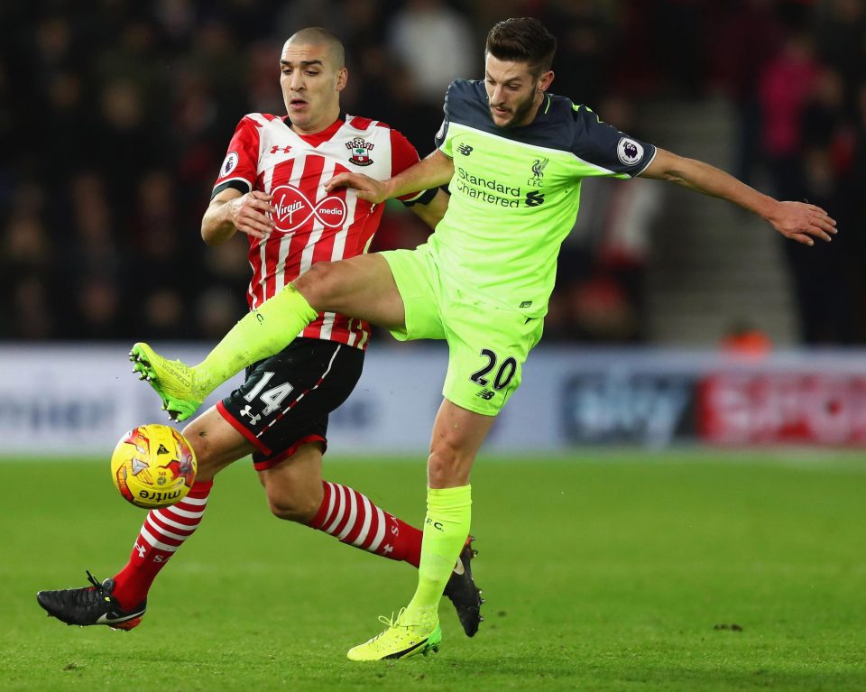  Adam Lallana could be given the task of man-marking Michael Carrick