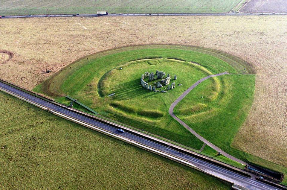  Stonehenge, in Wiltshire, will see traffic diverted away from it with a new tunnel for the A303 (current A303 at the top of this image)