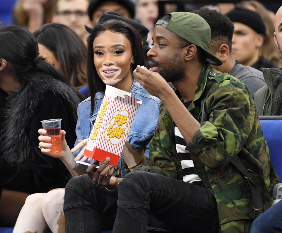  Fashion model Winnie Harlow was front row for the game