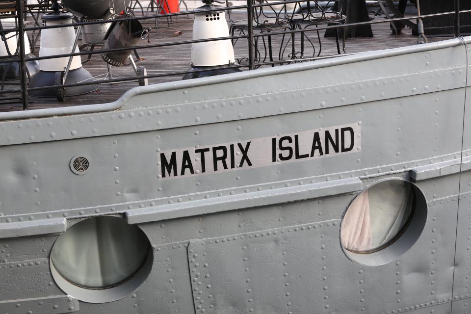  The old barge has been renamed Matrix Island and has been converted into a spacious houseboat