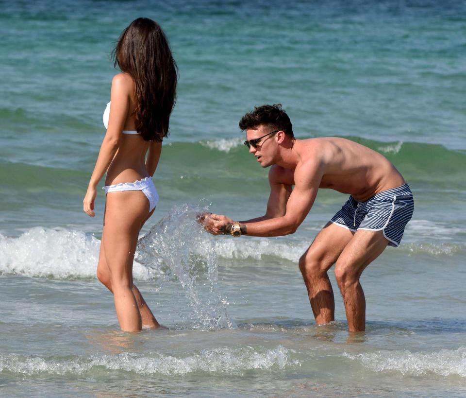  Gary and Emma splashed through the waves in Dubai