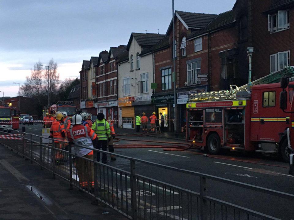  Rochdale Road was currently closed and traffic is being diverted. People were asked to avoid the area