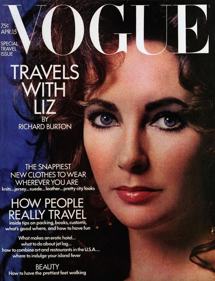  Elizabeth Taylor on the front cover of Vogue