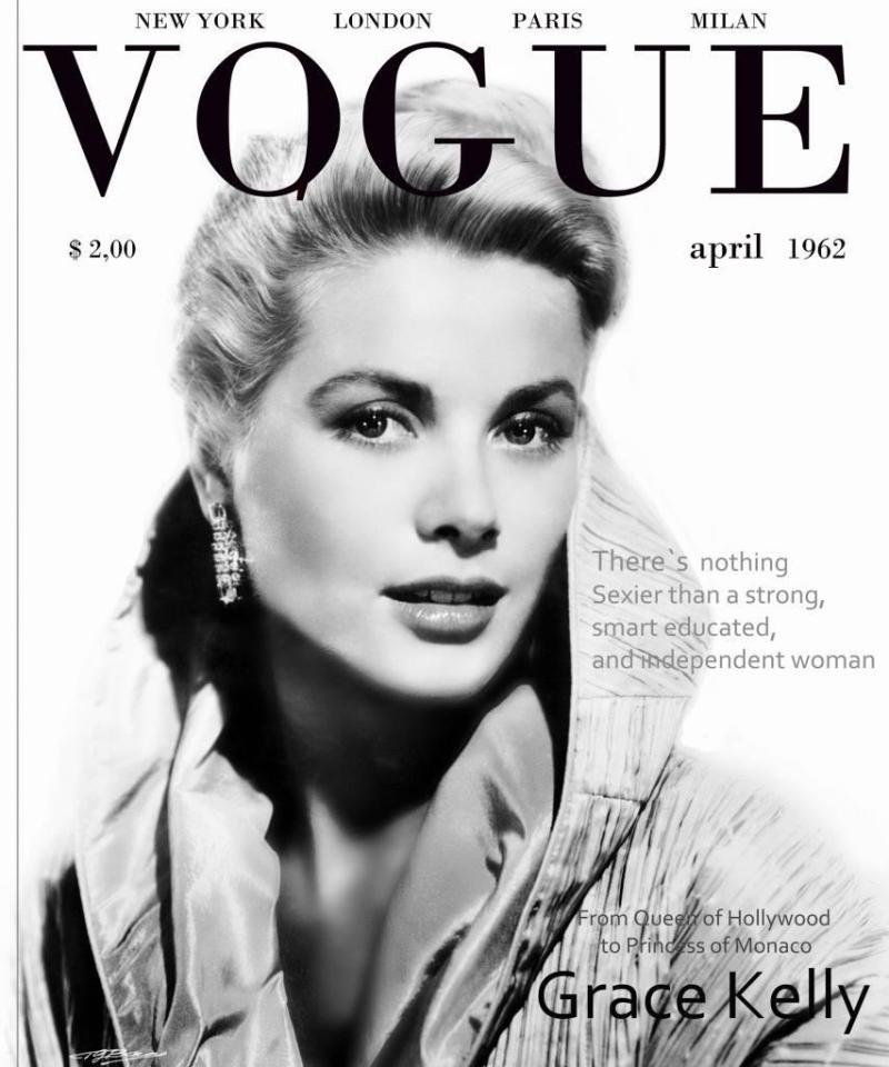  Grace Kelly featuring on the cover of Vogue in 1962