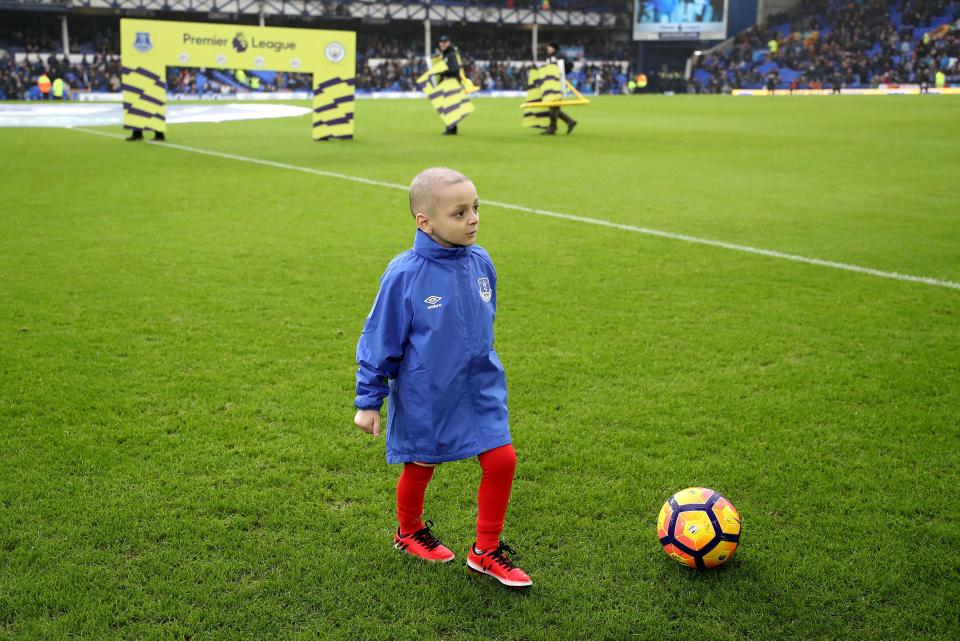  He even got to have a kickabout on the pitch before the game