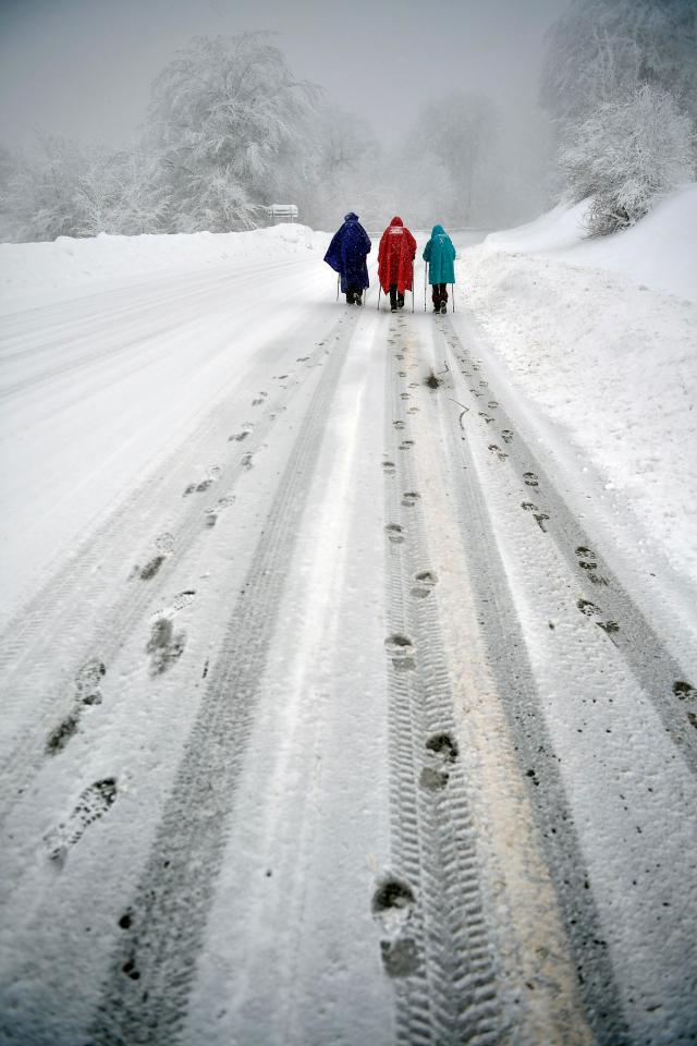  Areas like Burguete have been hit by a cold spell sending temperatures plummeting below zero