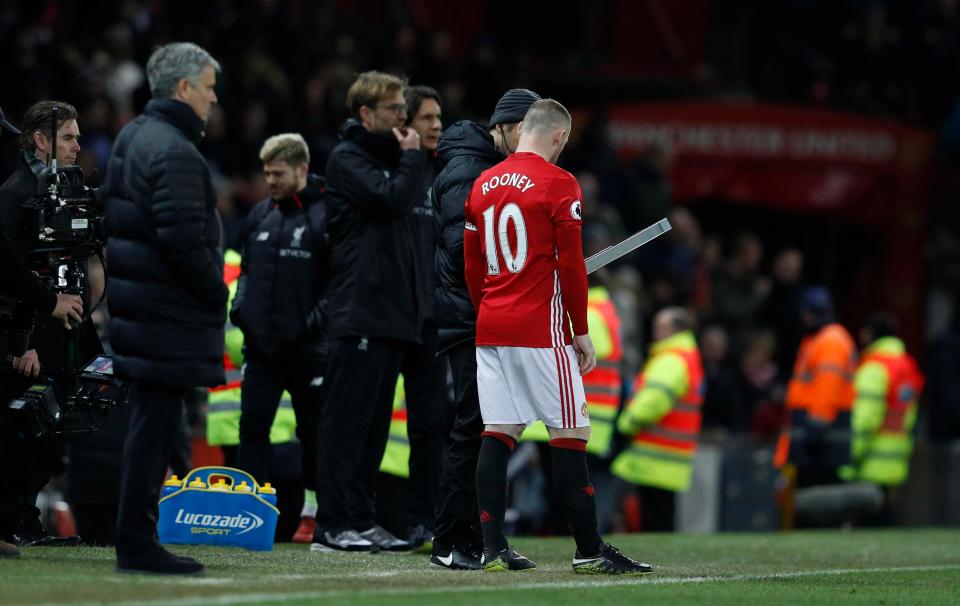  Rooney came off the bench against Liverpool at half time