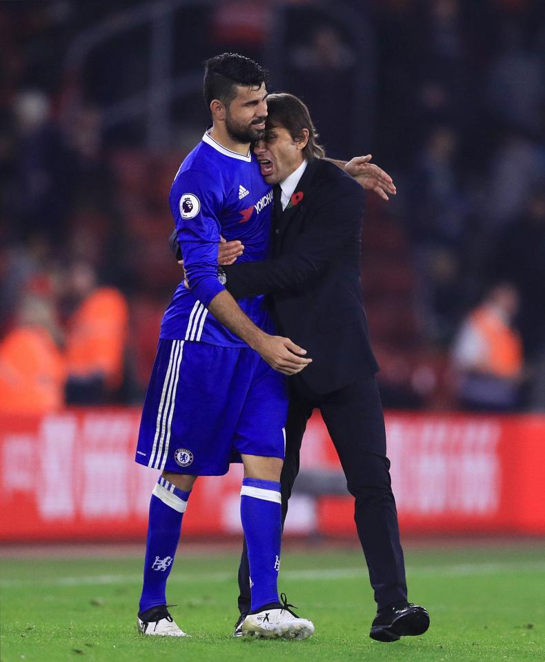 Diego Costa and Antonio Conte's relationship broke down after a training ground bust up