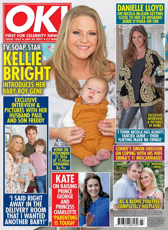  Kyms column appears in this week's OK! magazine