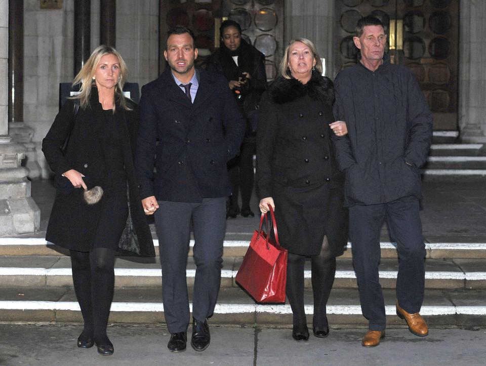  Families arriving at the inquest earlier this week