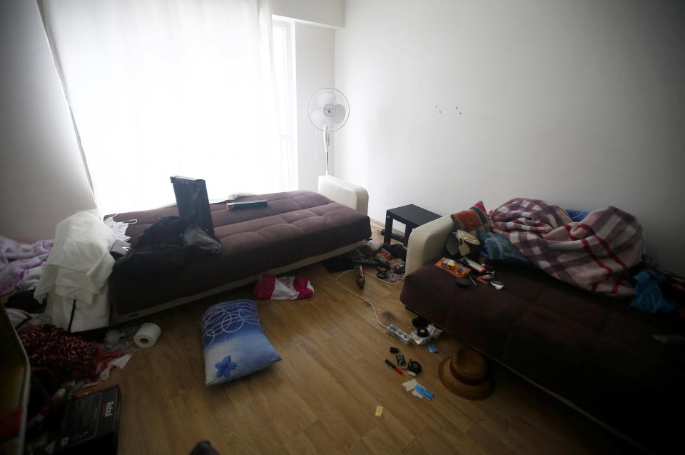  The living room of a hideout where the alleged attacker of Reina nightclub was caught by Turkish police on Monday night