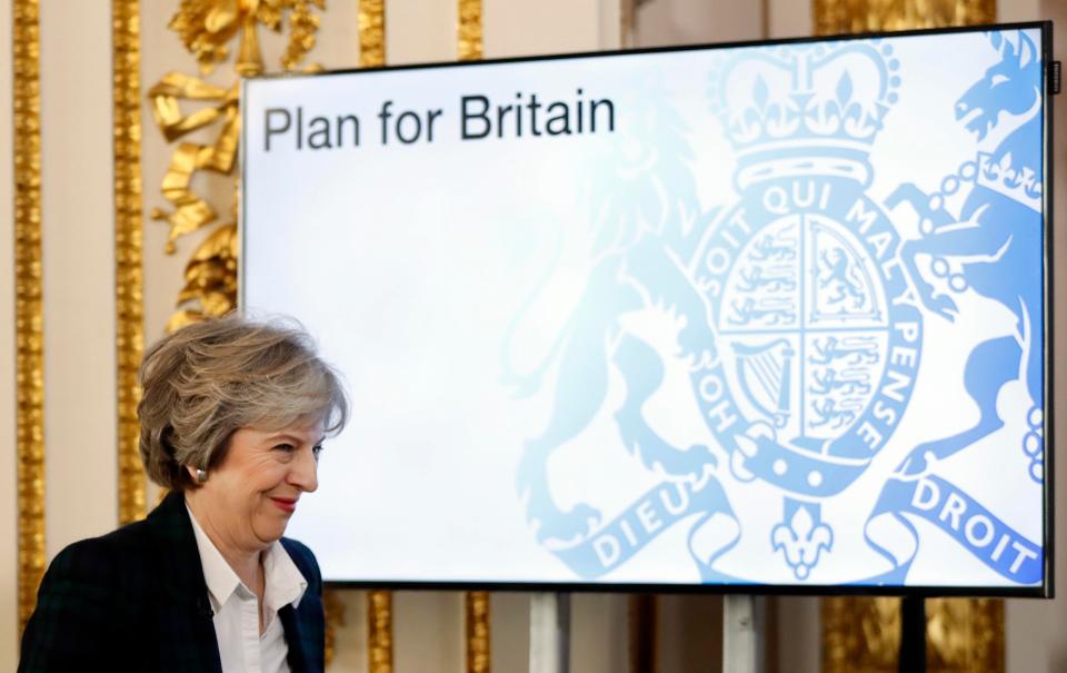  She laid out some of her plans for Brexit today - but still kept cards close to her chest