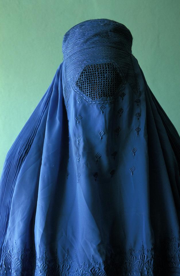  A burka is a full one-piece covering