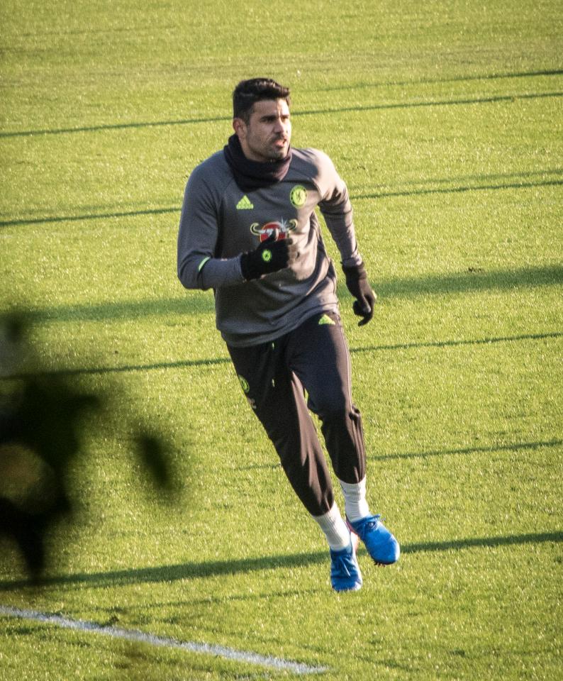 Diego Costa had previously been training alone following a training ground spat