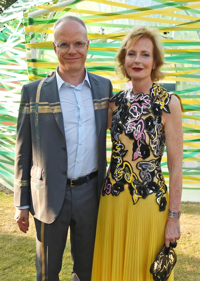  Dame Julia pictured with her co-director Hans-Ulrich Obrist at the 2015 summer garden party