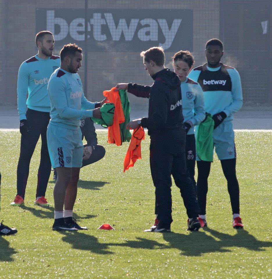 Dimitri Payet has been forced to train with the under-23 side at West Ham