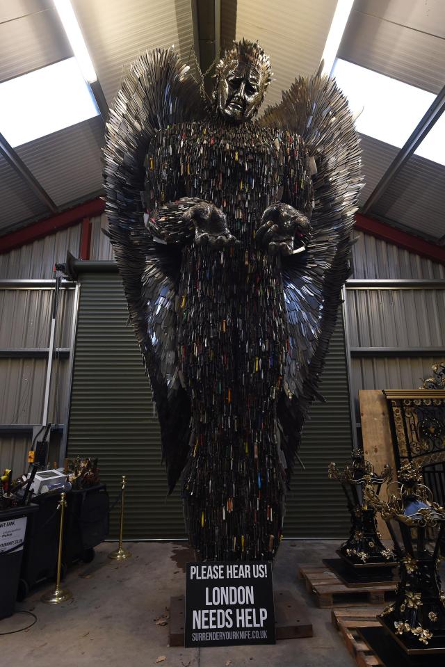  Knife Angel . . . Alfie Bradley, just 25, has created a work of genius