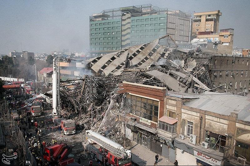  The Plasco tower collapsed in Tehran this morning