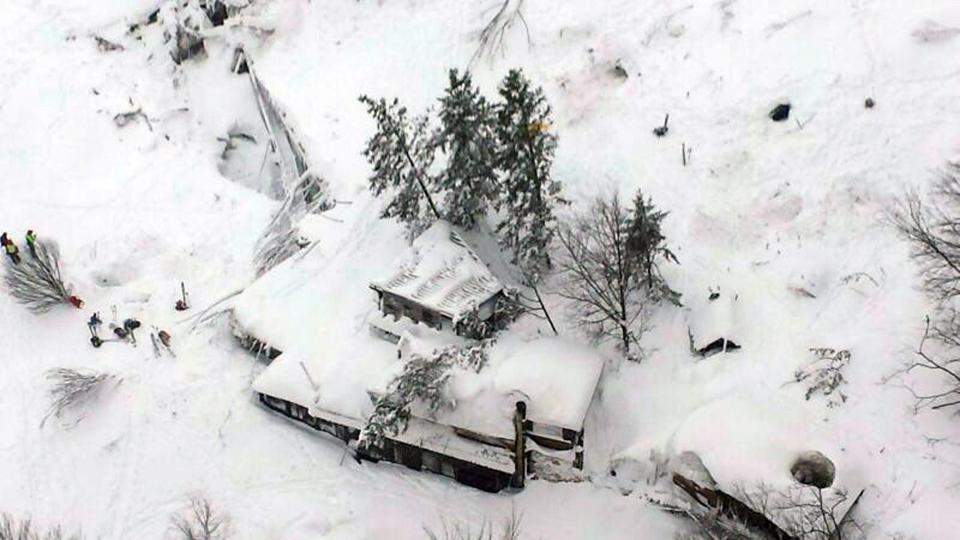  The hotel was almost completely buried by the devastating avalanche