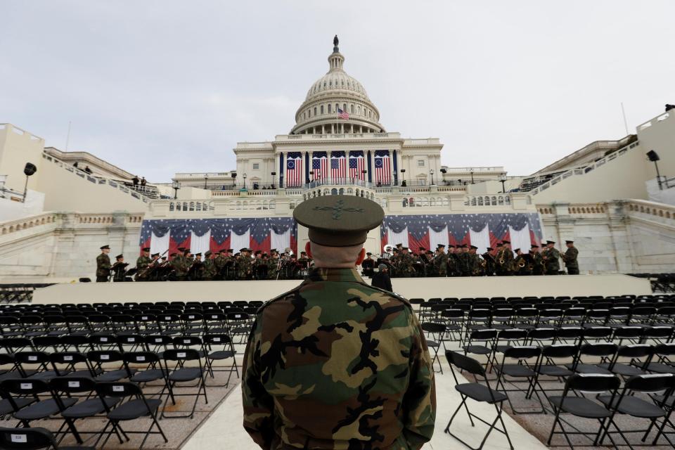  A military band practice for the big day