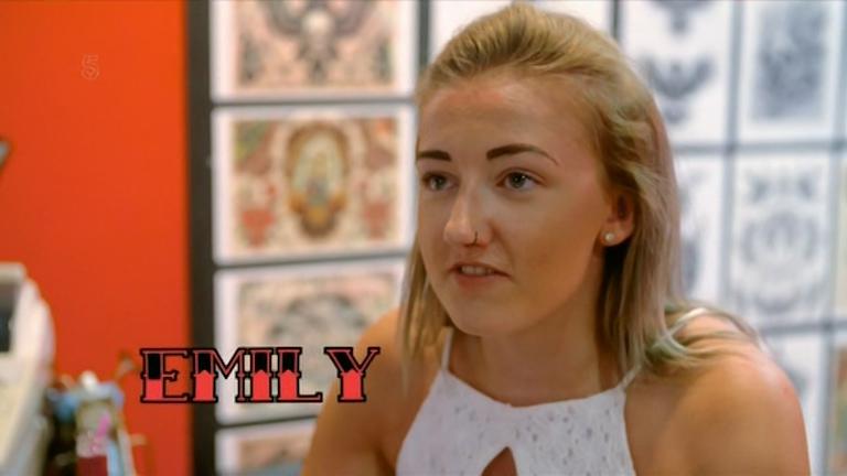  Emily got a 'Sweaty and Ready' tattoo which isn't going to make mum happy