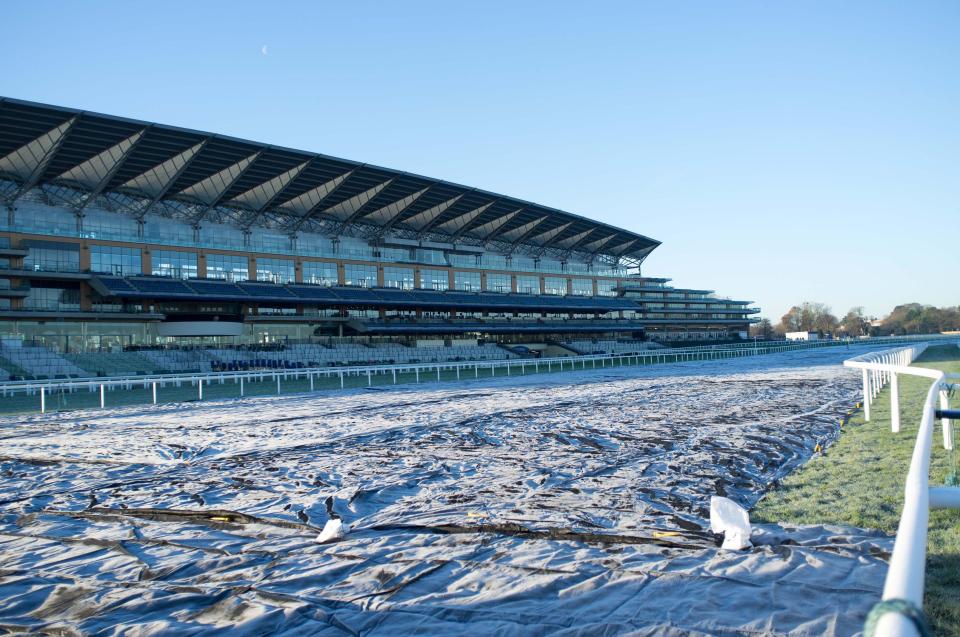 Ascot racecourse has already been covered to protect the track as freezing temperatures are predicted this weekend