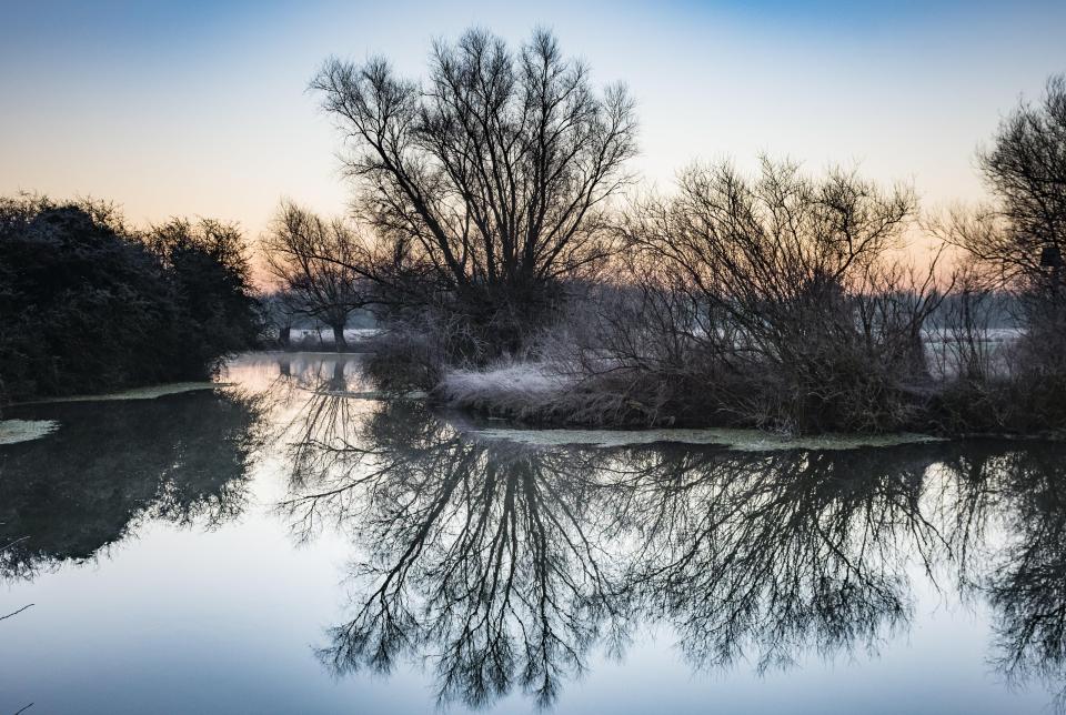 Cold temperatures made for beautiful winter scenes in Cambridgeshire this morning