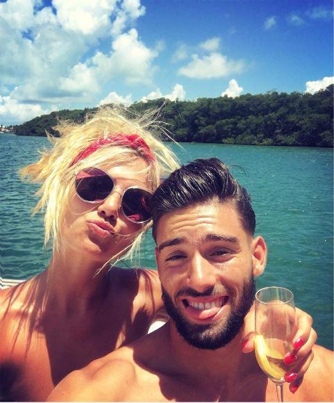 Atletico Madrid star Yannick Carrasco with his girlfriend Noemie Happart