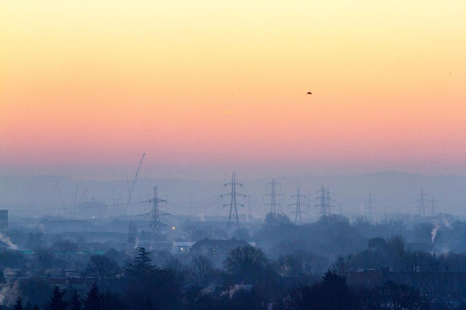 Wimbledon, London was covered in fog this morning with more expected for the weekend