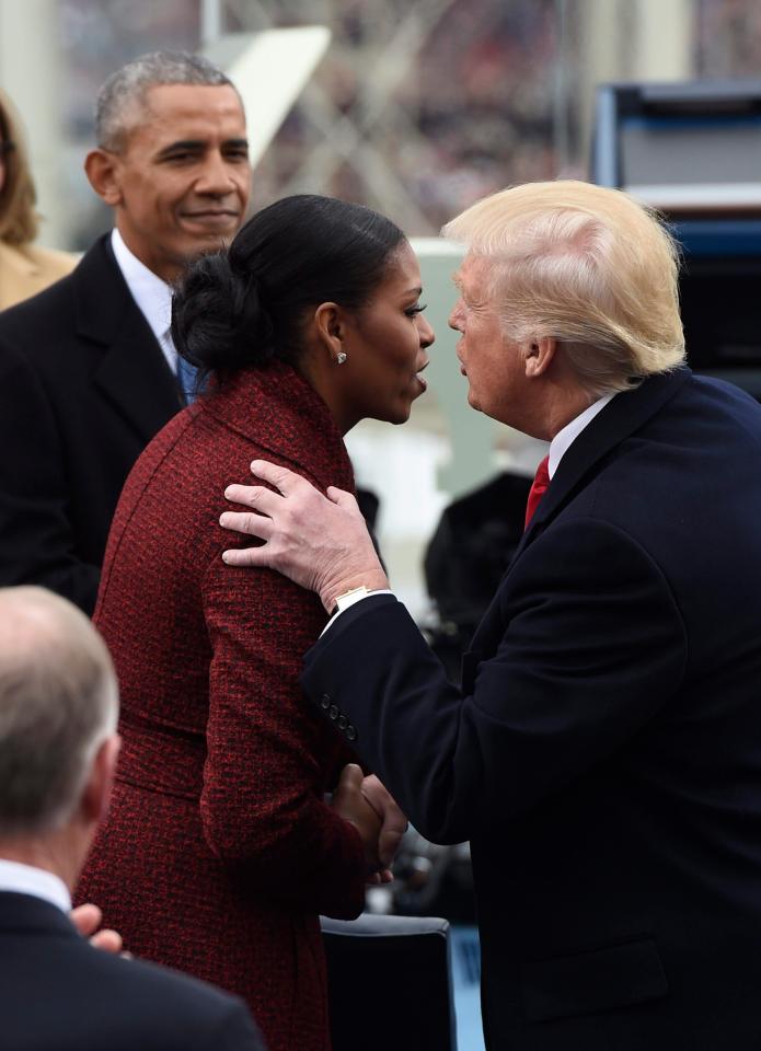  The Trumps and Obamas seemed to have a warm goodbye