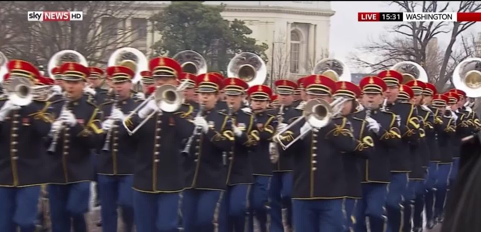  Bands lead the way as the President prepares to travel to the White House