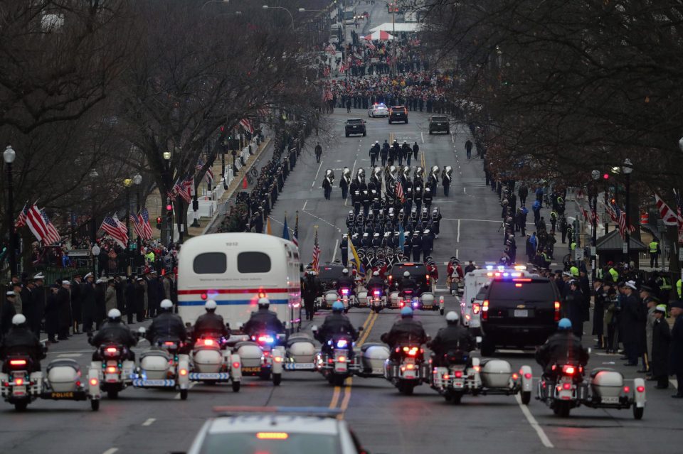  The Inaugural Parade travels along Pennsylvania Avenue, Washington DC